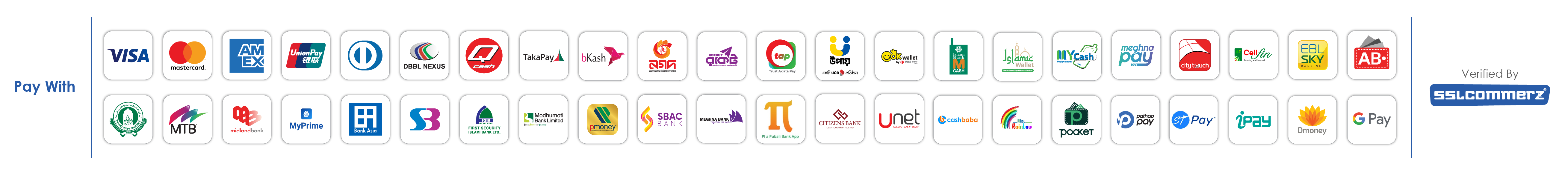 Accepted payment methods